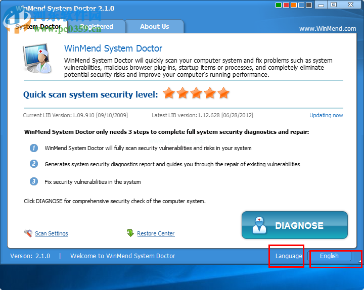 WinMend  System  Doctor设置为中文的方法