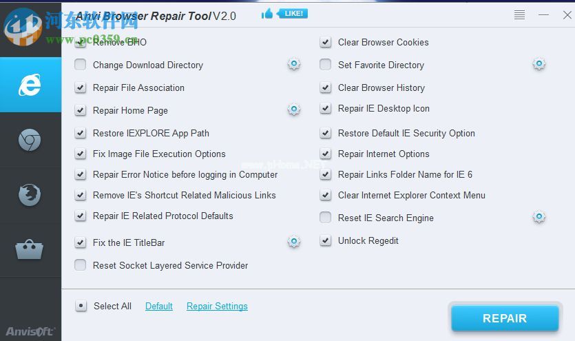 Browser  Repair  Tools修复浏览器故障的方法