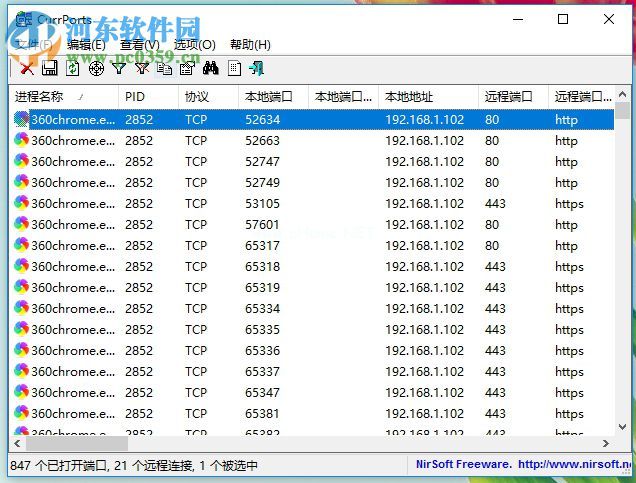 使用CurrPorts监测电脑网络的方法