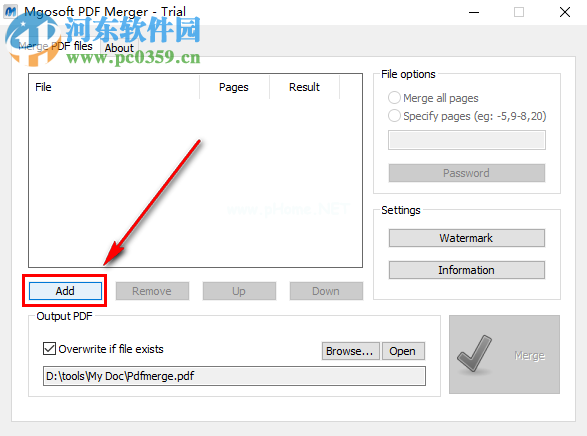 Mgosoft  PDF  Merger如何合并两个PDF文件