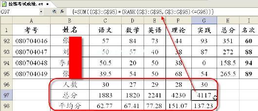 图3 WPS表格实例