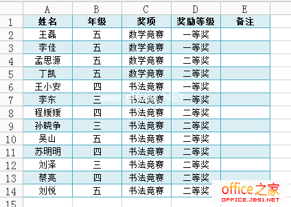 图二：选择某种隔行填充的样式