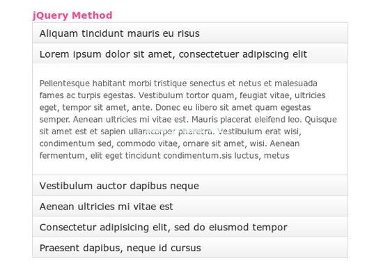 jQuery  Accordion  Tutorials