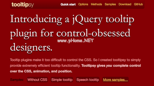 jQuery  Tooltip  Plugins