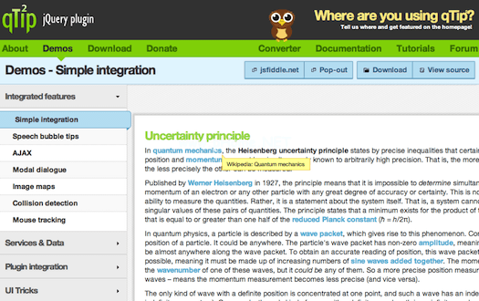 jQuery  Tooltip  Plugins