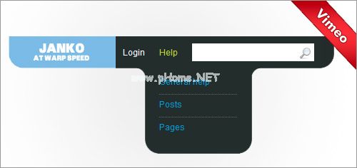 vimeo  menu  30+ Useful  Drop  Down  Menu  Scripts  To  Enhance  Header  Navigation