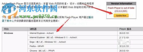 flash版本低无法播放视频的解决方法