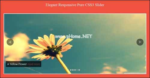 Elegant  Responsive  Pure  CSS3 Free  jQuery  Slider