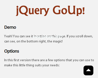 jQuery-GoUp