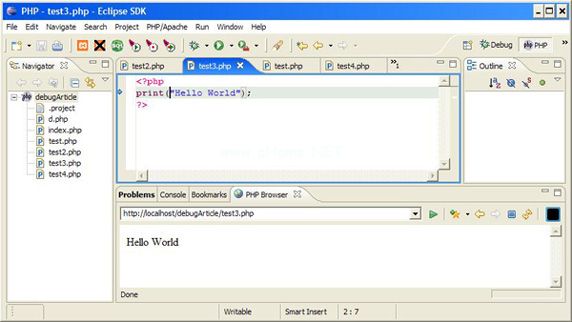 在 PHPEclipse  中预览 PHP  脚本