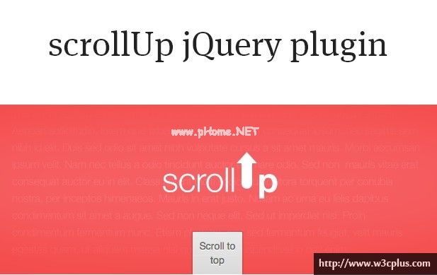 scrollUp  jQuery  plugin