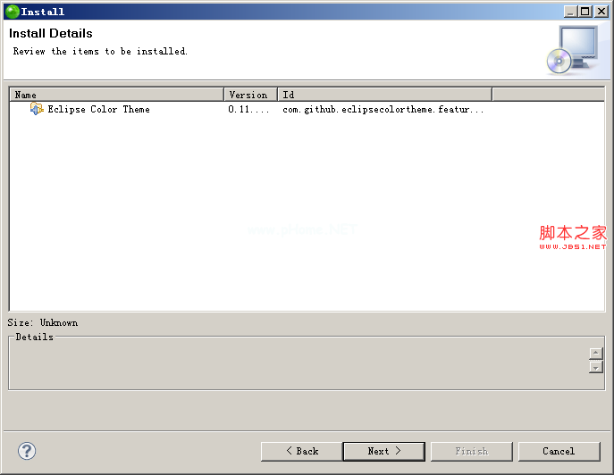 Install  Details安装Eclipse  Color  Theme第二步.png