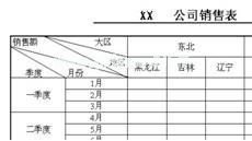 在Excel中巧做复杂表头 三联教程