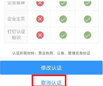 钉钉怎么取消企业认证
