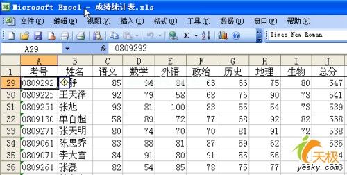 应把纵向分割线拖到A列的左侧