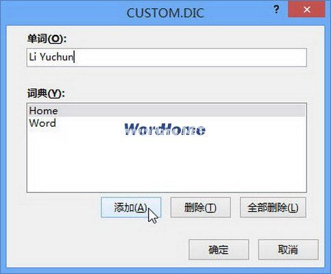 Custom.dic对话框