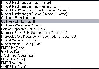 MindManager15 OPML