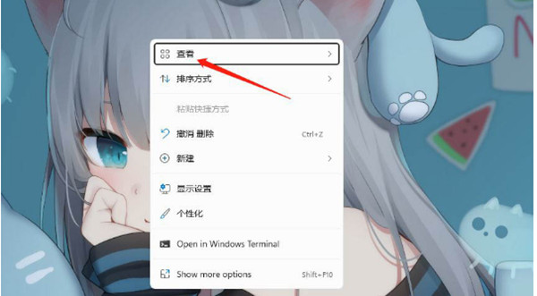 win11怎么设置桌面小图标