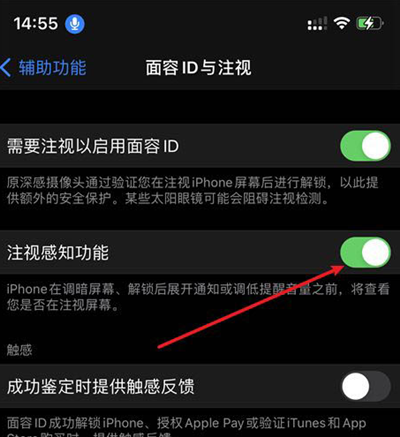 iPhone  12怎么关闭注视感知