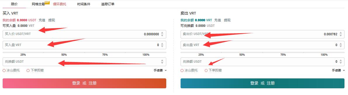 芝麻开门VRT币如何买入和卖出