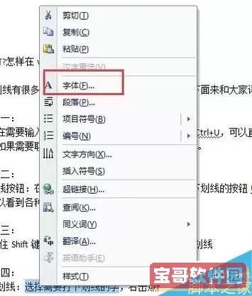 如何在Word文档中轻松添加下划线的详细步骤解析图2