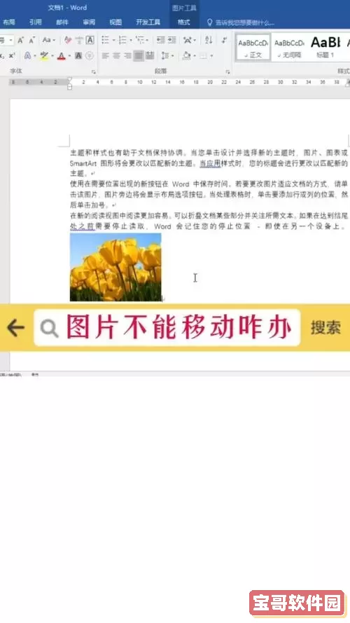 详细指导：如何在Word文档中轻松移动图片图1