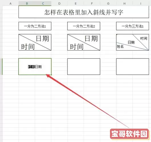 excel2003怎么画斜线-excel2007画斜线图2