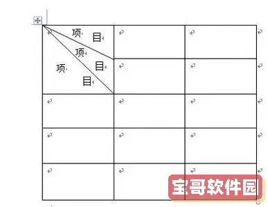 word中表格左上角的单元格元格加斜线图3