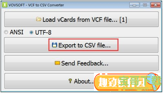 VovSoft VCF to CSV Converter下载