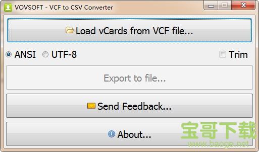 VovSoft VCF to CSV Converter(VCF转CSV工具) v2.5官方版