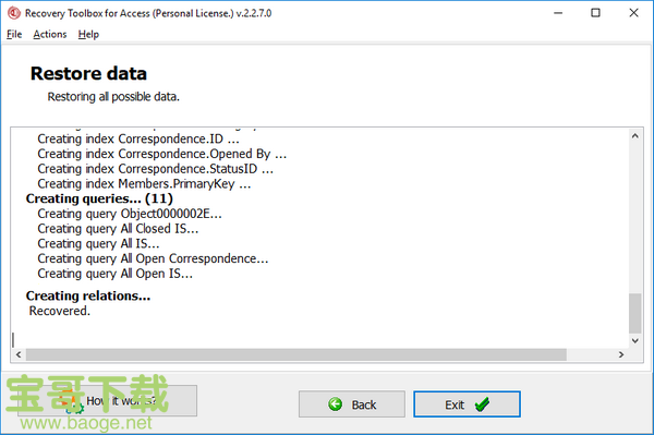 Recovery Toolbox for Access下载