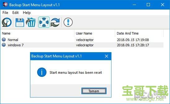 Backup Start Menu Layout