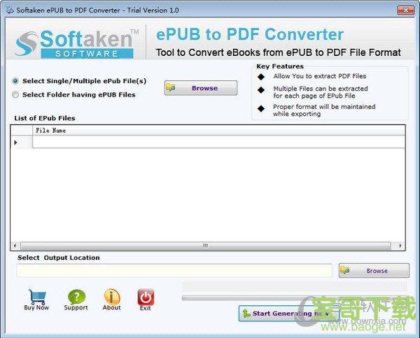 Softaken ePUB to PDF Converter(ePUB转PDF工具) v1.0 官方版